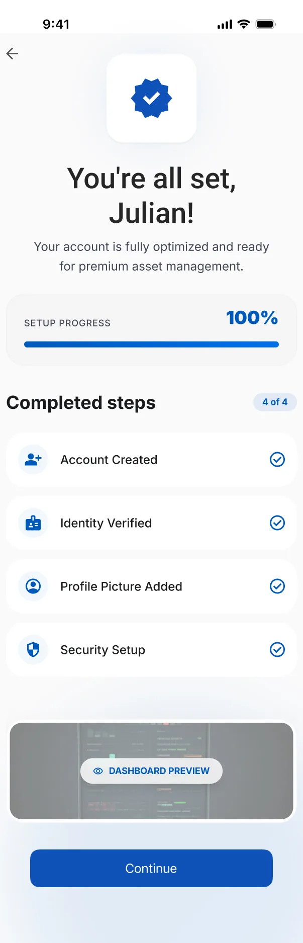 Onboarding complete