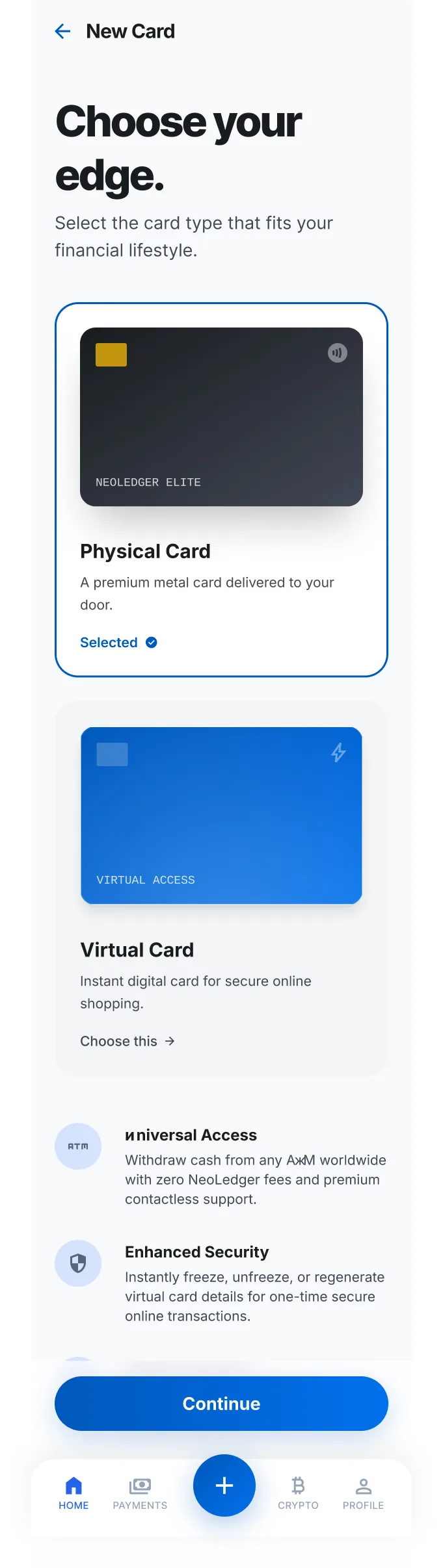 Choose your card
