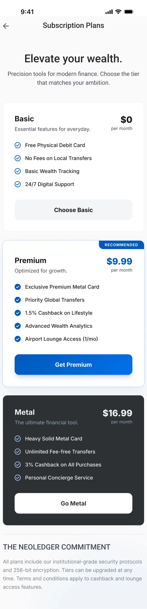 Subscription plans