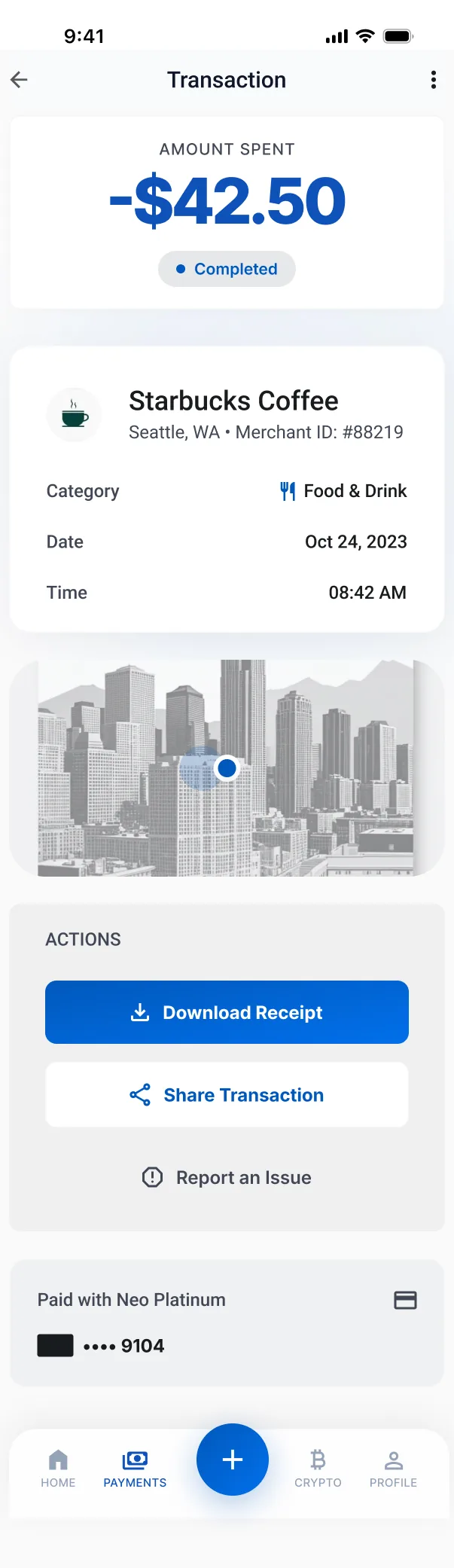 Transaction receipt