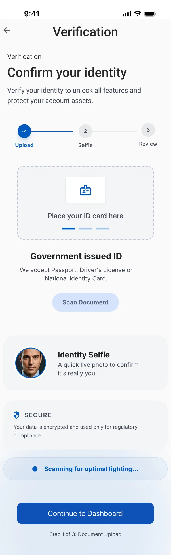 Confirm your identity